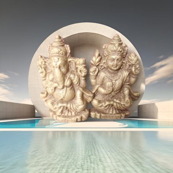 Laxmi Ganesh Idol Pair - Image 3